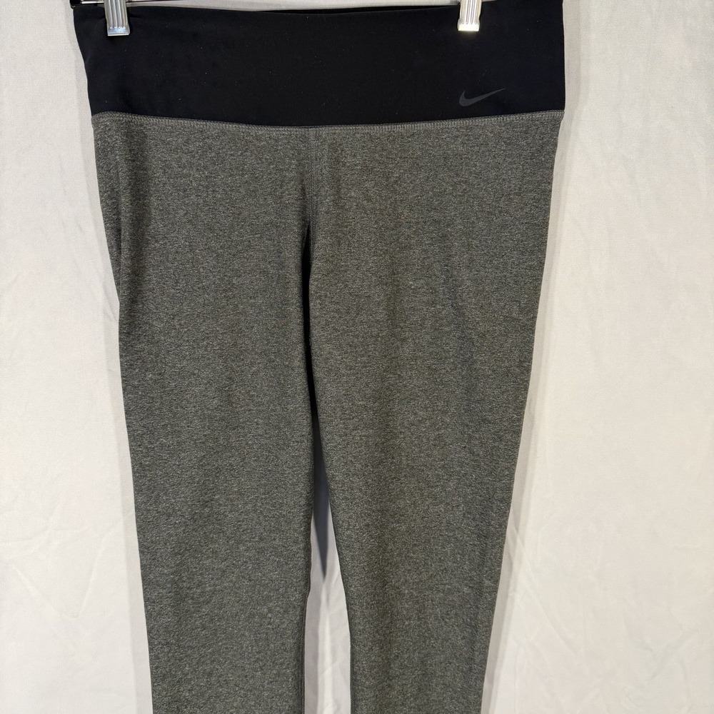 nike legend dri fit Leggings Gray Black Medium Training Athletic Pants‎ Running
